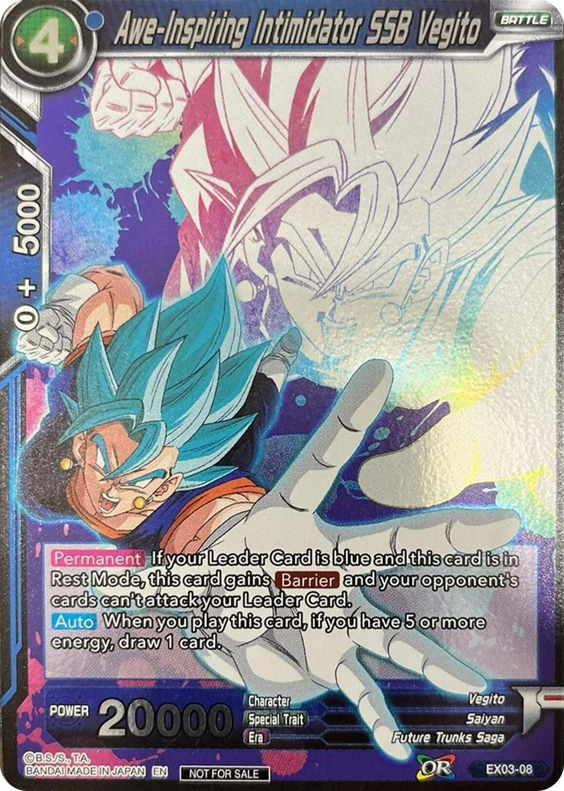 Awe-Inspiring Intimidator SSB Vegito EX03-08 Dragon Ball Fusion World Promos