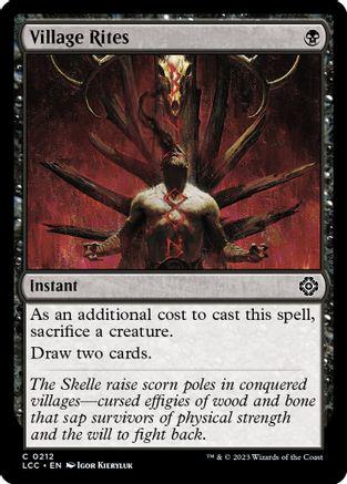 Village Rites #212 Magic Lost Caverns of Ixalan Commander