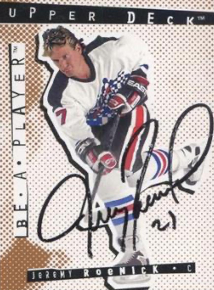 Jeremy Roenick #12 1994 Upper Deck Be A Player Autograph Hockey