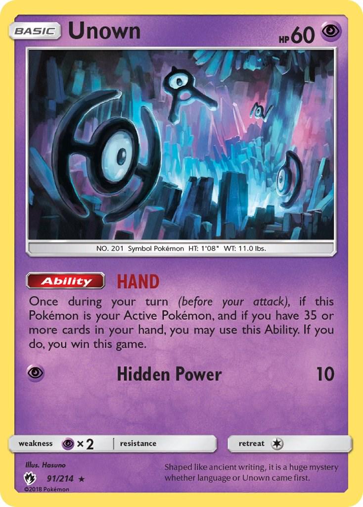 Unown #91 Pokemon Lost Thunder