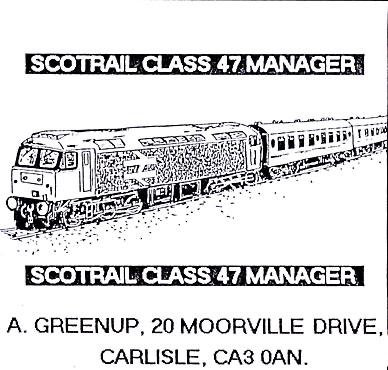 Scotrail Class 47 Manager ZX Spectrum