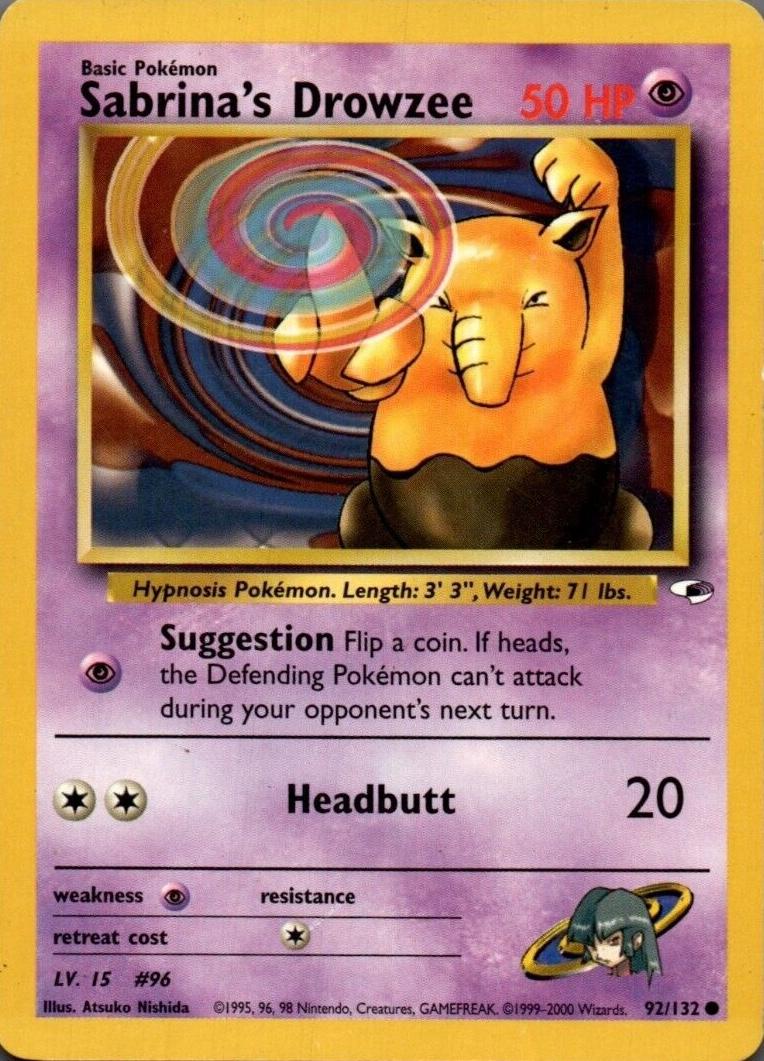 Sabrina's Drowzee #92 Pokemon Gym Heroes