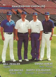 Rangers 1990 Checklist