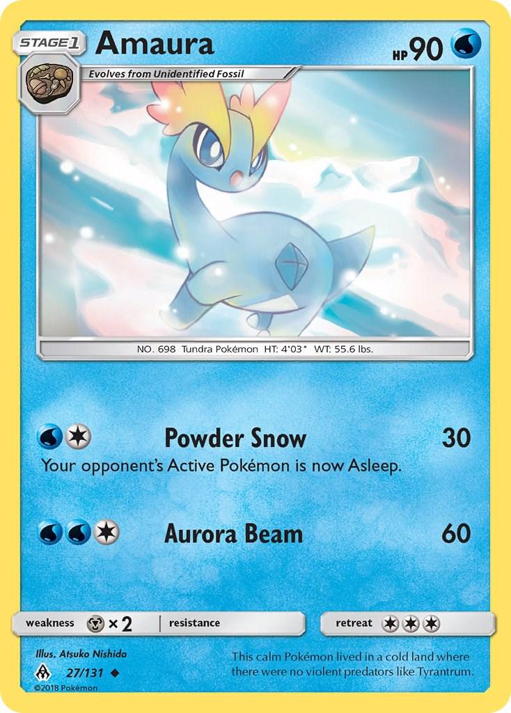 Amaura #27 Pokemon Forbidden Light