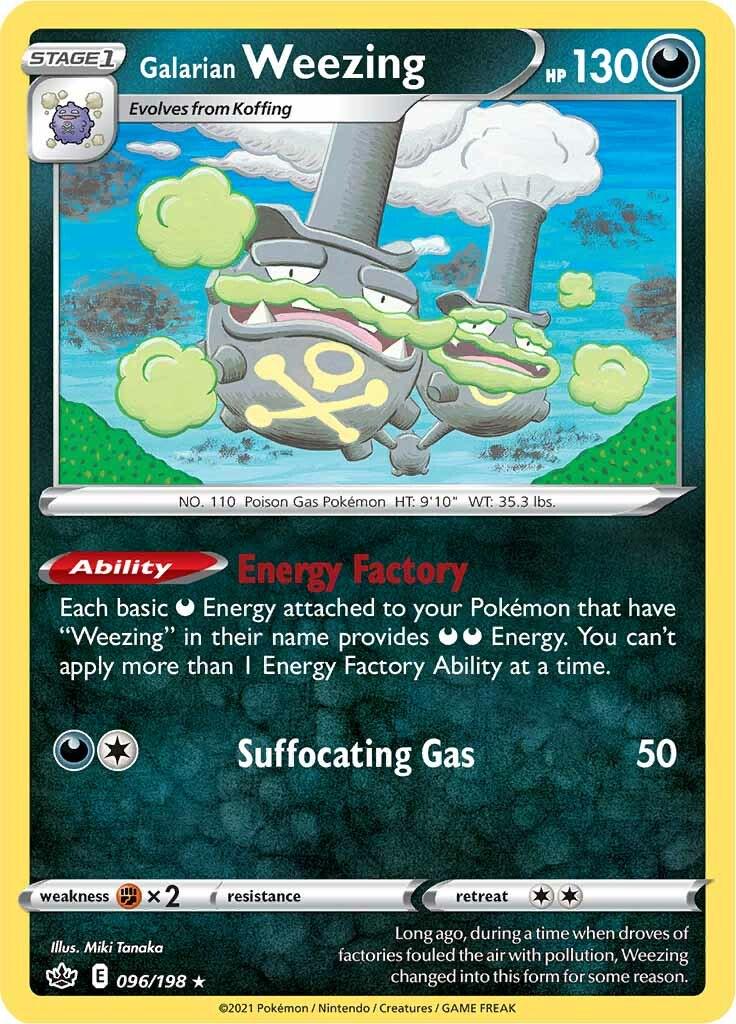 Galarian Weezing #96 Pokemon Chilling Reign