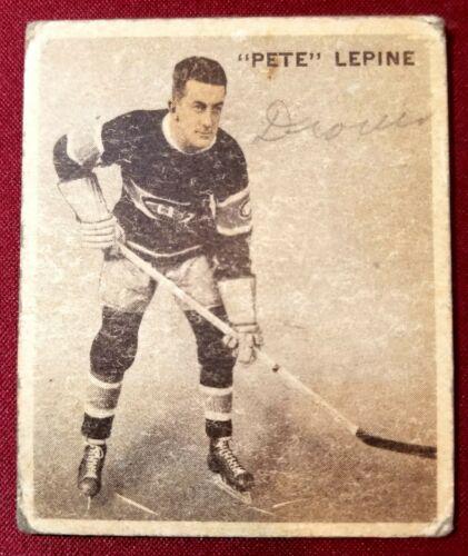 Pete Lepine #46 Hockey Cards 1933 World Wide Gum Ice Kings