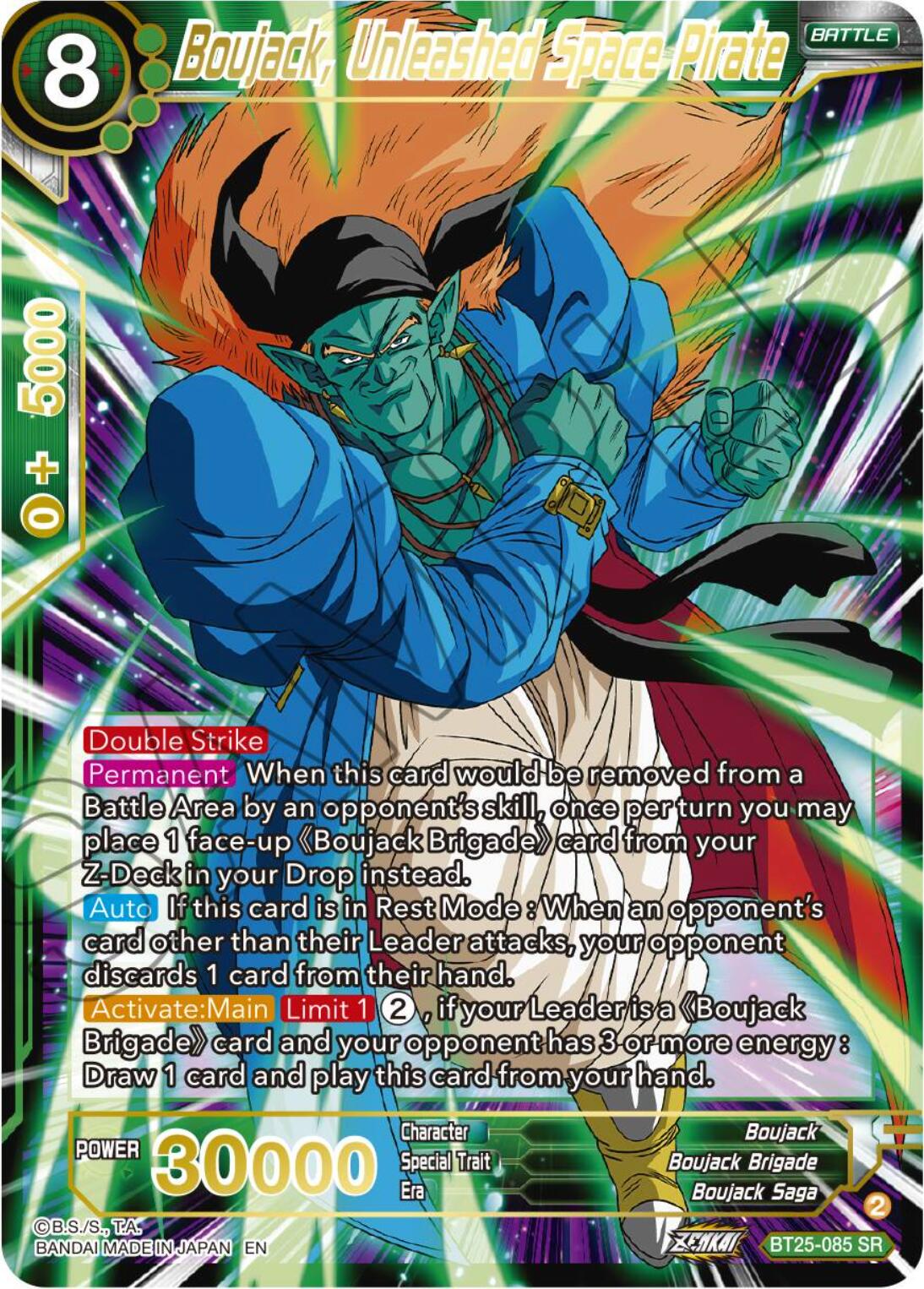 Boujack, Unleashed Space Pirate BT25-085 Dragon Ball Super Legend of the Dragon Balls