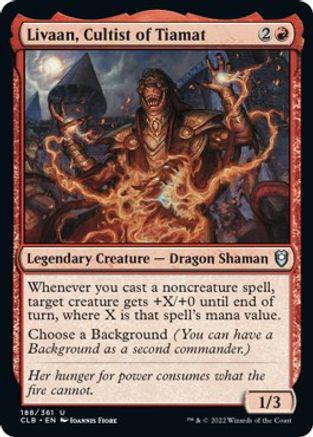 Livaan, Cultist of Tiamat #188 Magic Commander Legends: Battle for Baldur's Gate