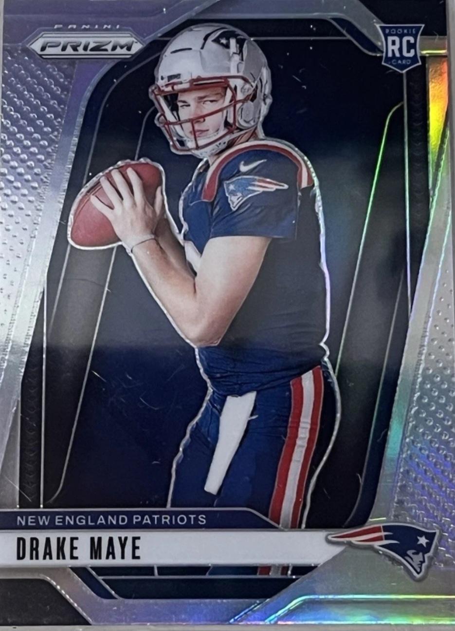 Drake Maye #12 Football Cards 2024 Panini Prizm Rookie Variation Silver