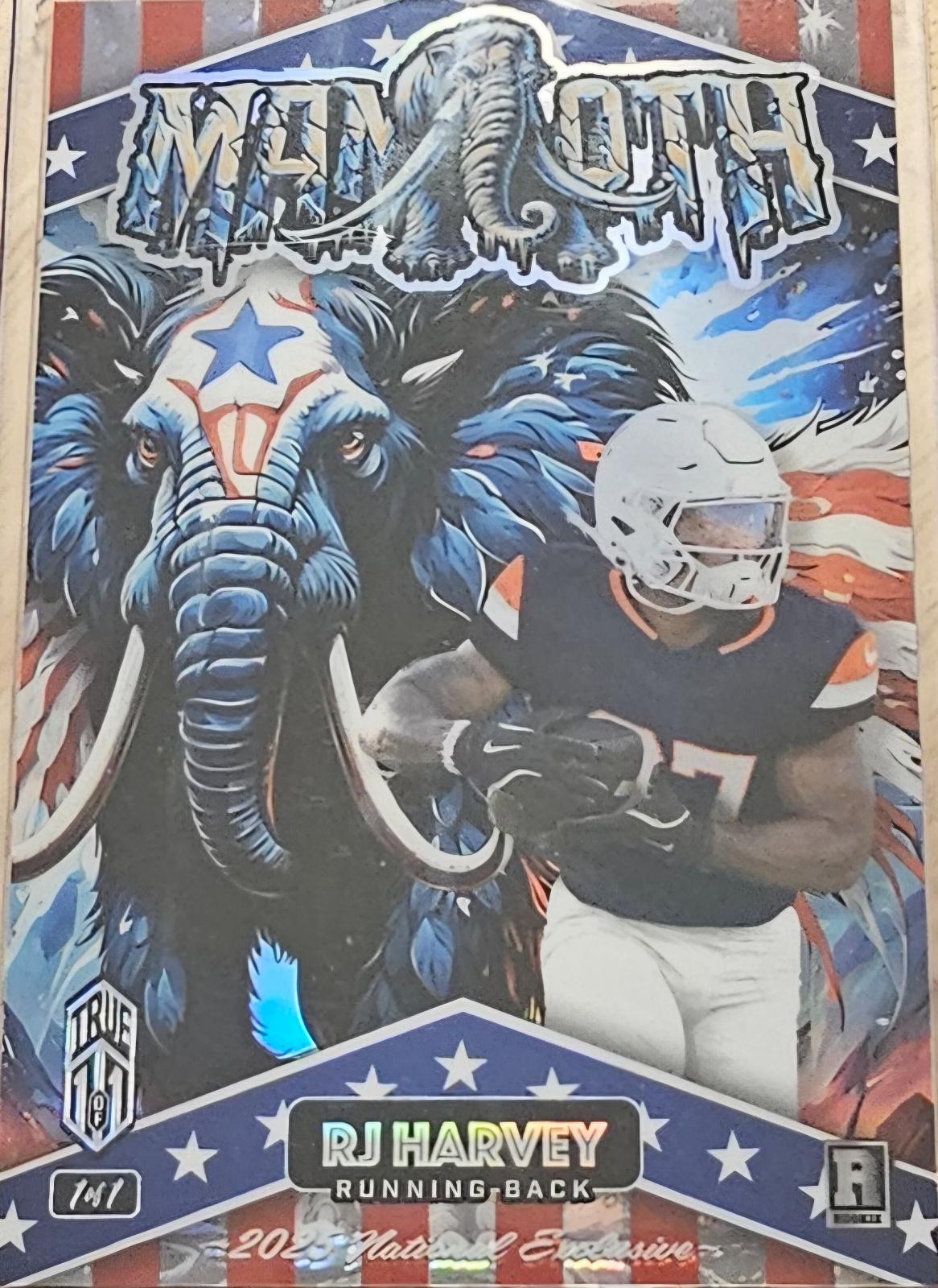 RJ Harvey #DMMTB03-RH 2025 Wild Card Patriotic Mammoths Football