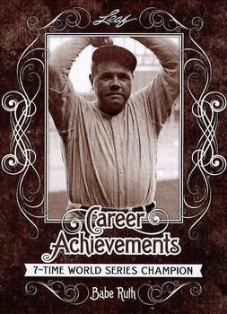 Babe Ruth #CA-07 Baseball Cards 2016 Leaf Babe Ruth Collection Career Achievements