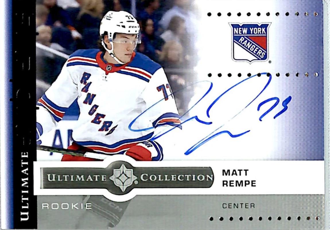 Matt Rempe #UER-MR 2024 Ultimate Collection Emblems Rookie Autograph Hockey