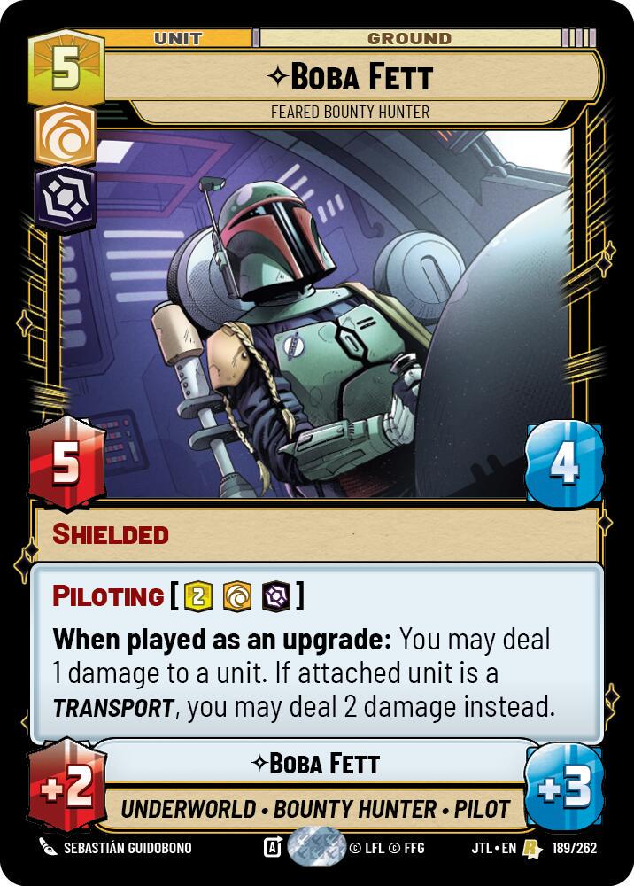 Boba Fett - Feared Bounty Hunter #189 Star Wars Unlimited: Jump to Lightspeed