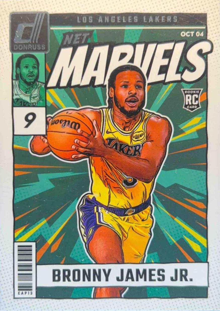 Bronny James Jr. #11 Basketball Cards 2024 Panini Donruss Net Marvels
