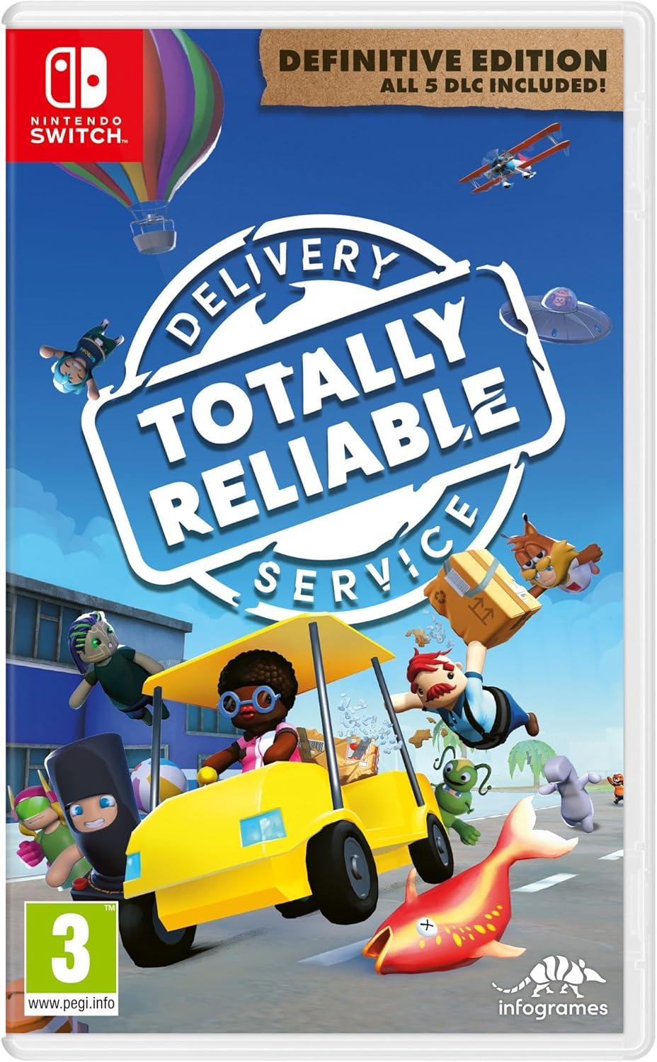 Carátula de Totally Reliable Delivery Service: Definitive Edition para Switch (edición PAL España)