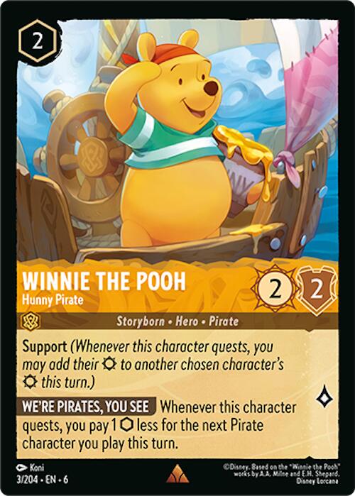 Winnie the Pooh - Hunny Pirate #3 Lorcana Azurite Sea