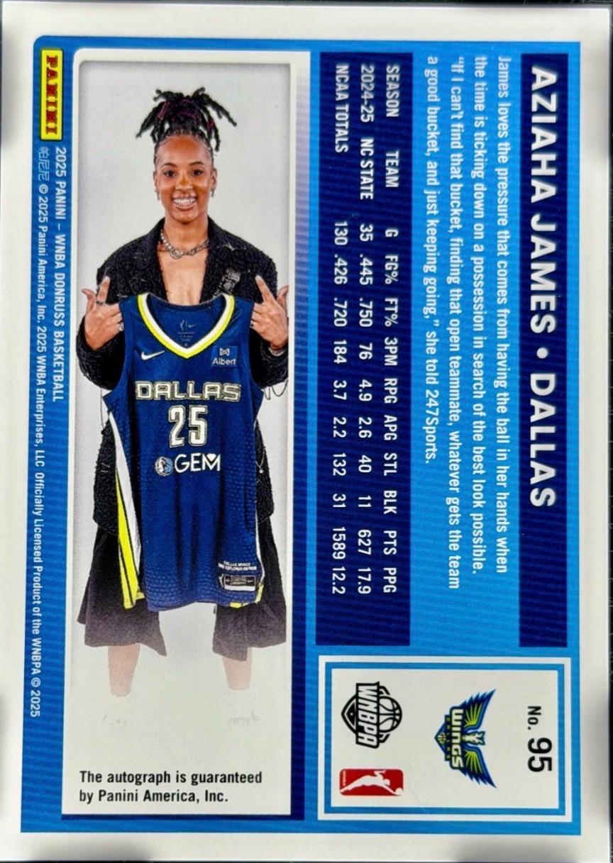 Aziaha James [Black Gold Laser Signature] #95 Prices [Rookie] | 2025 ...