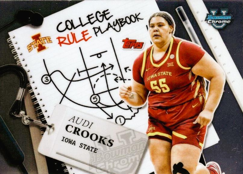 Audi Crooks #CRP-20 Basketball Cards 2024 Bowman Chrome University College Rule Playbook