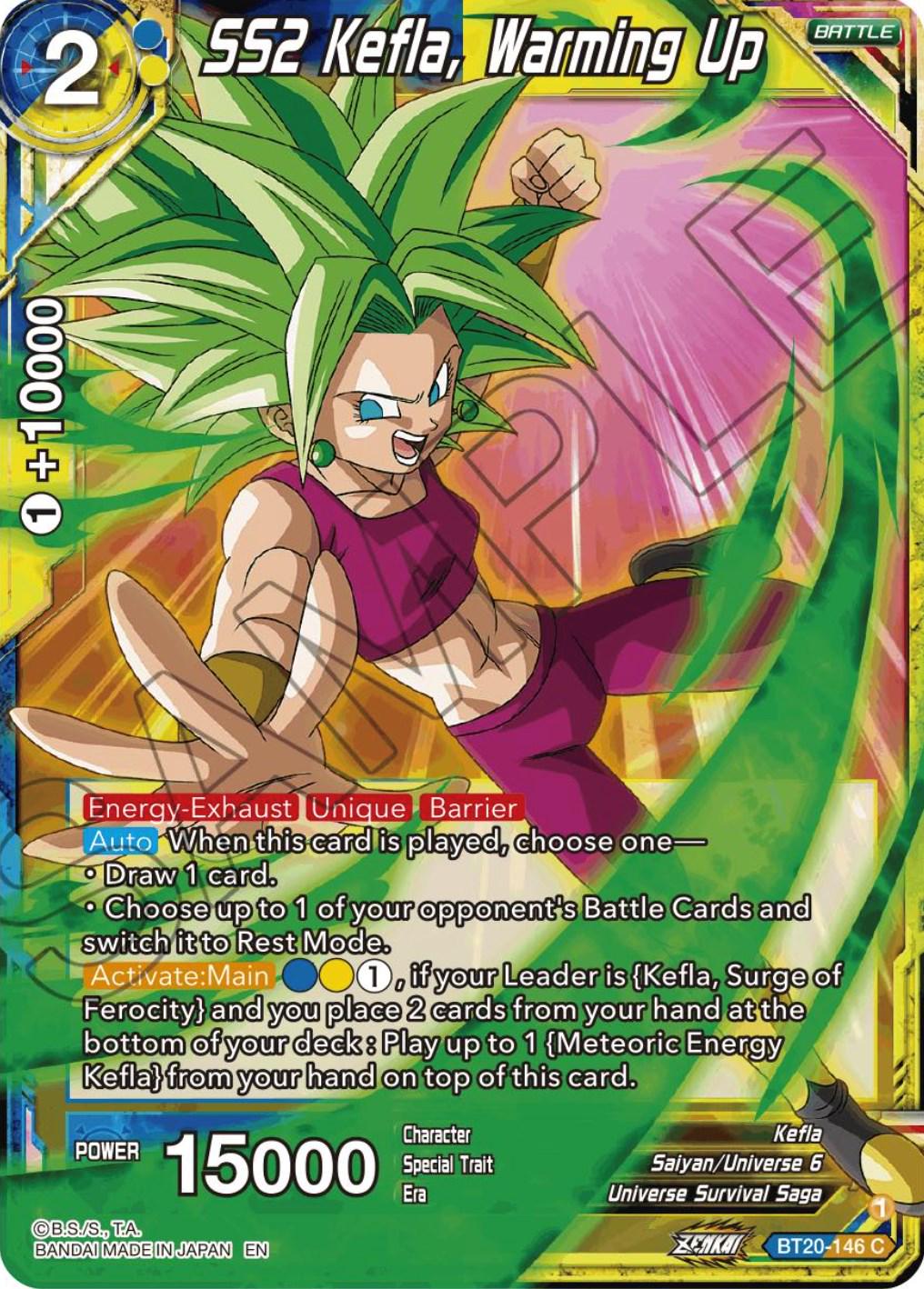 SS2 Kefla, Warming Up BT20-146 Dragon Ball Super Power Absorbed