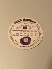 Back | Fred McGriff Baseball Cards 1994 King B Discs