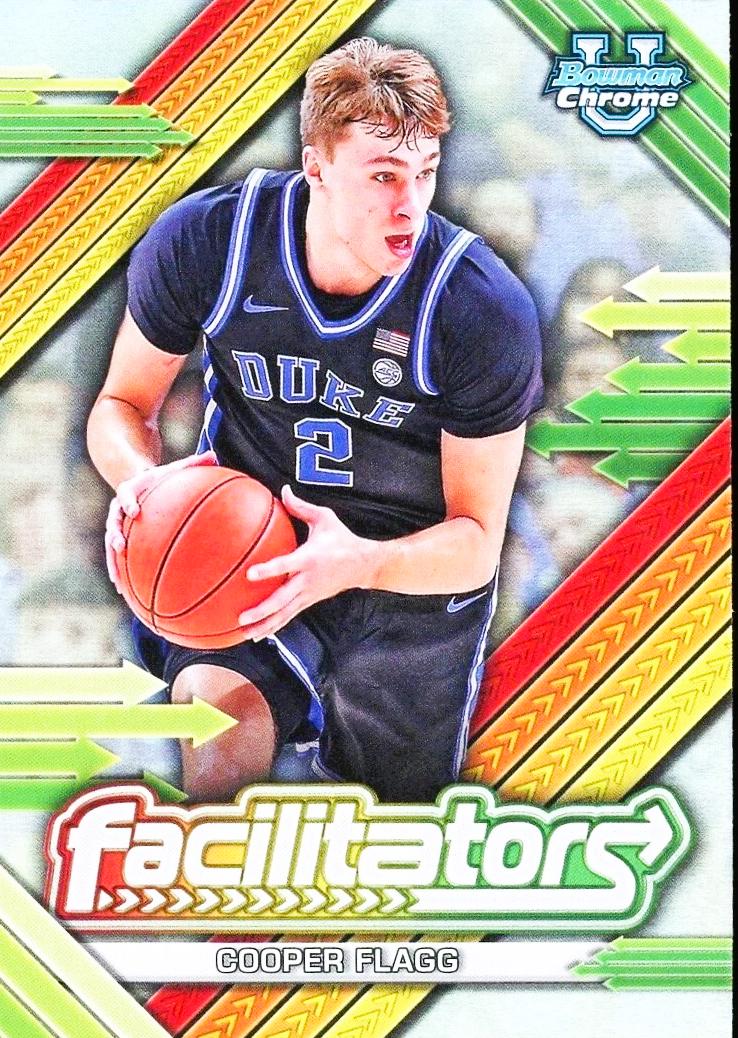 Cooper Flagg #F-10 Basketball Cards 2024 Bowman Chrome University Facilitators