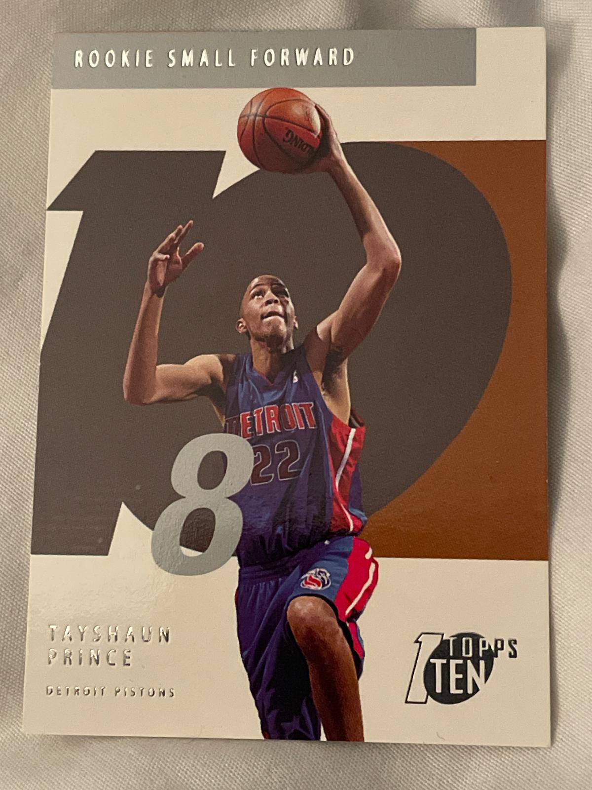 Tayshaun Prince #138 Basketball Cards 2002 Topps Ten