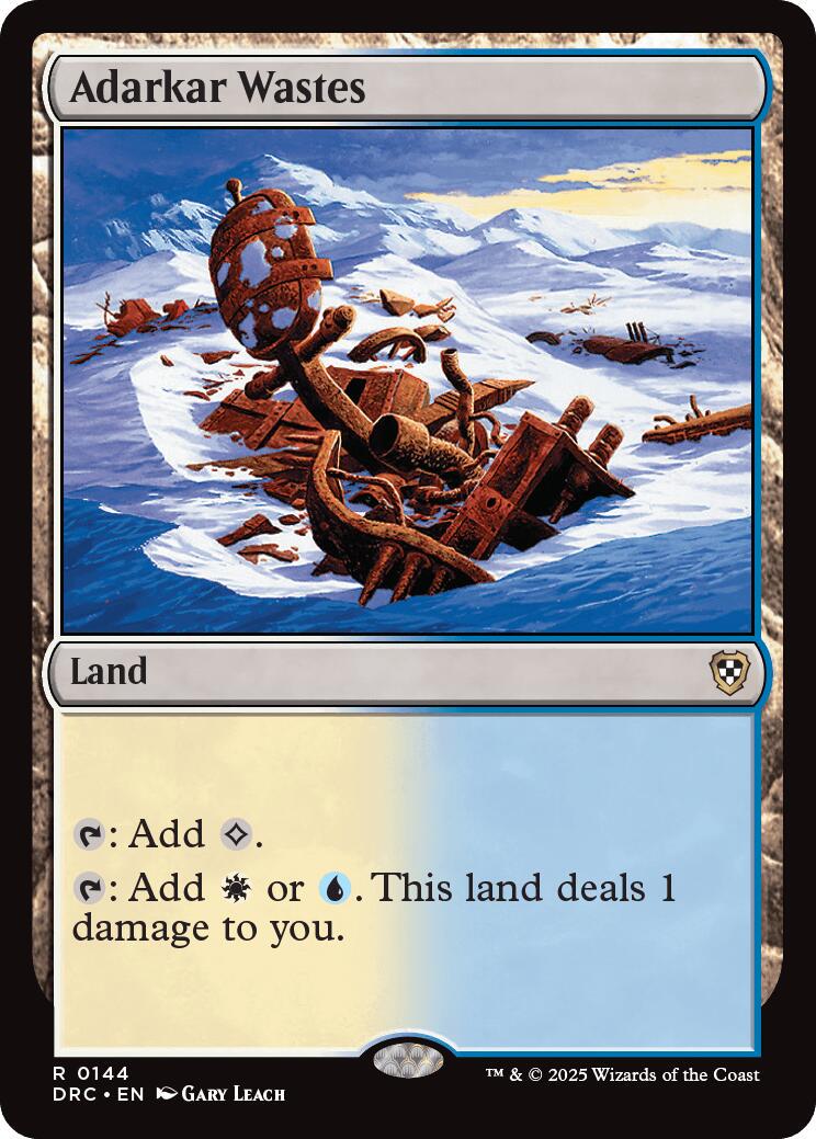 Adarkar Wastes #144 Magic Aetherdrift Commander
