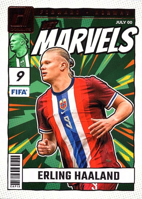 Erling Haaland #23 Soccer Cards 2024 Panini Donruss Net Marvels
