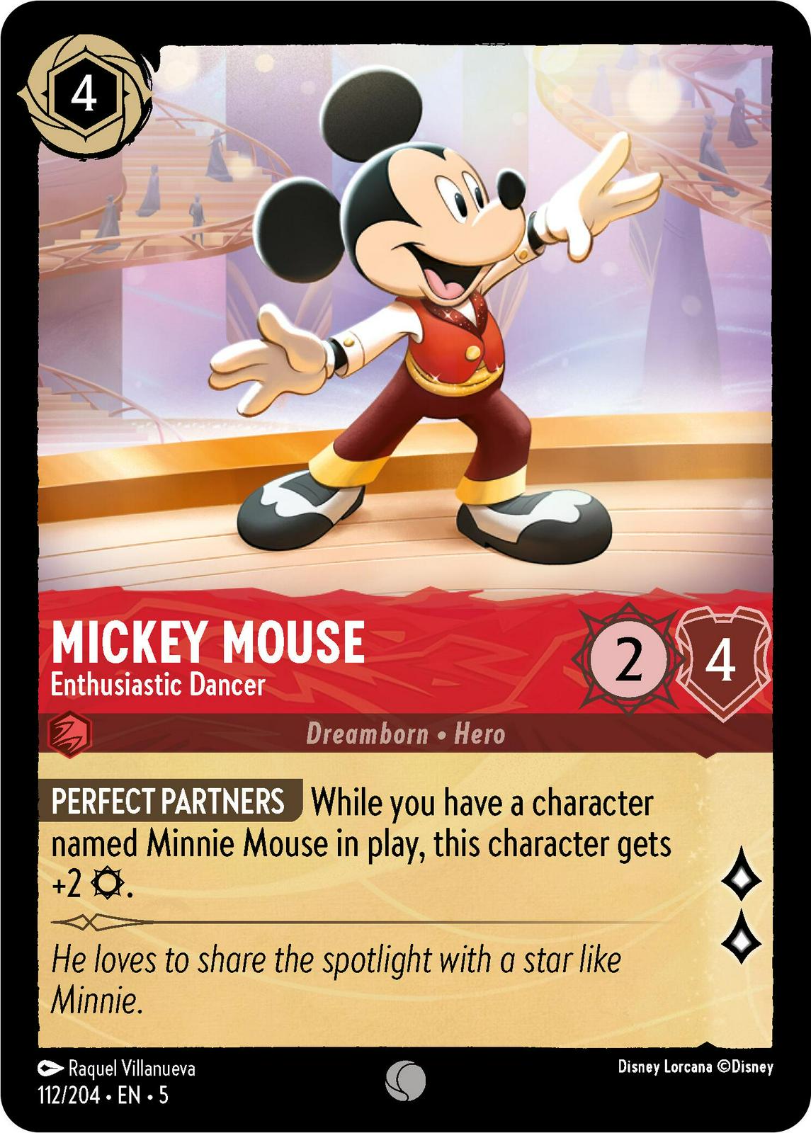 Mickey Mouse - Enthusiastic Dancer #112 Lorcana Shimmering Skies
