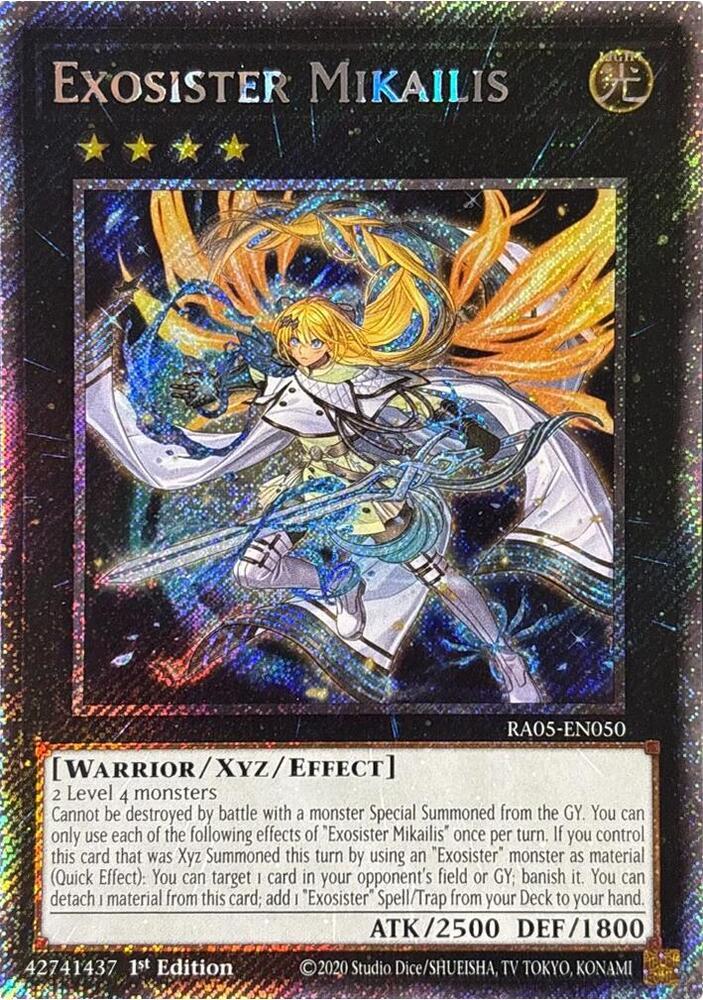 Exosister Mikailis [Platinum Secret Rare] RA05-EN050 Prices | YuGiOh Rarity  Collection 5 | YuGiOh Cards