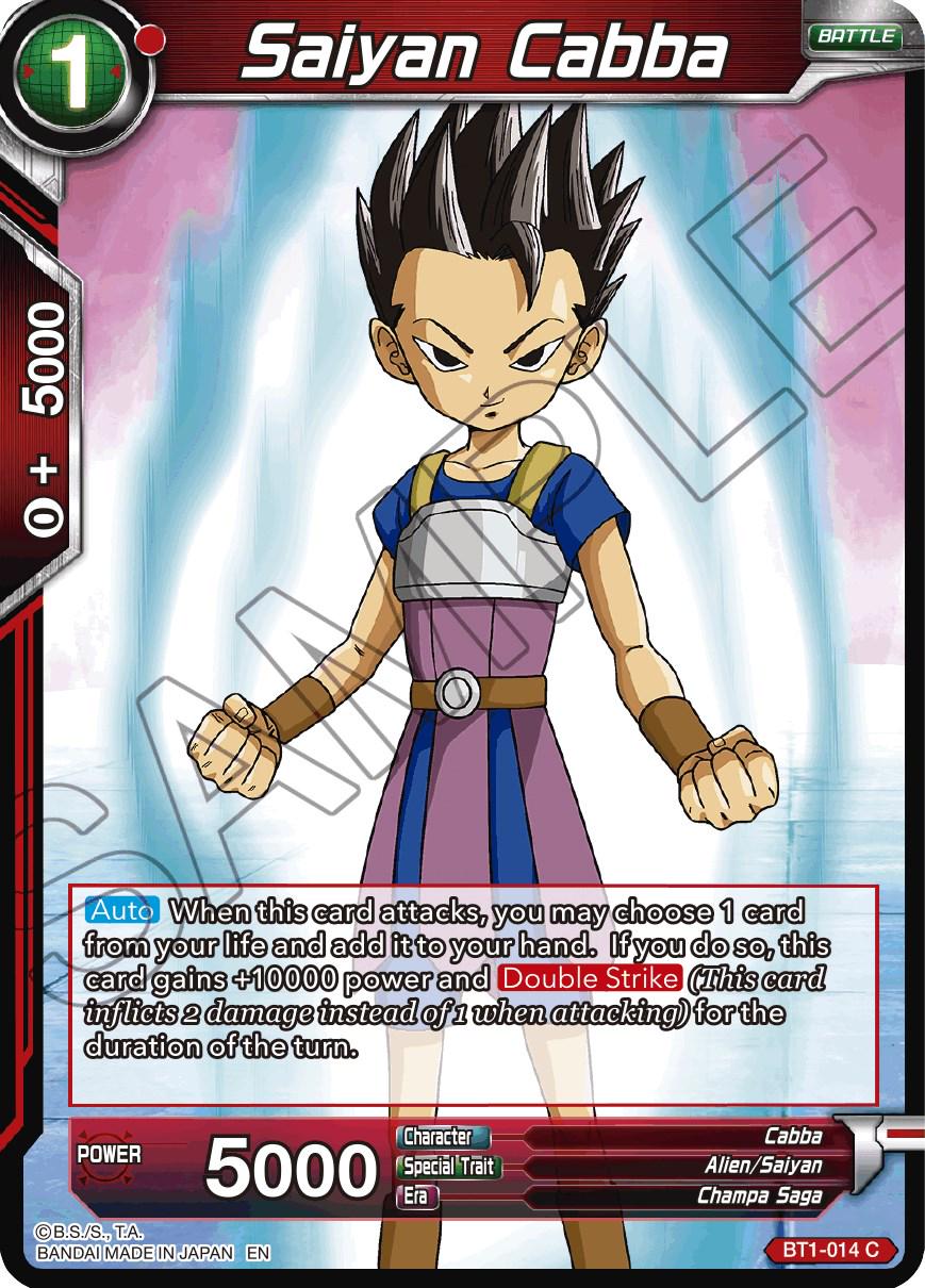 Saiyan Cabba BT1-014 Dragon Ball Super Battle Evolution Booster