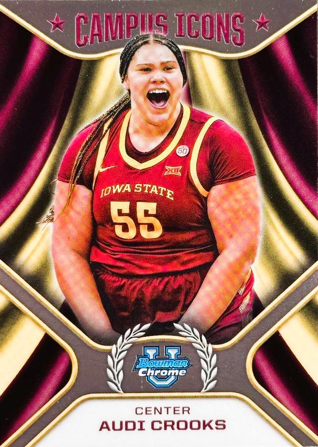 Audi Crooks #CI-17 Basketball Cards 2024 Bowman Chrome University Campus Icons