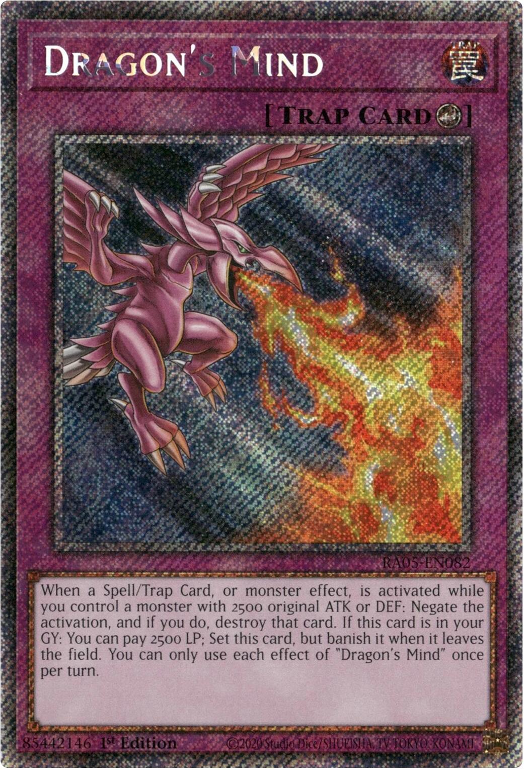 Dragon's Mind [Platinum Secret Rare] RA05-EN082