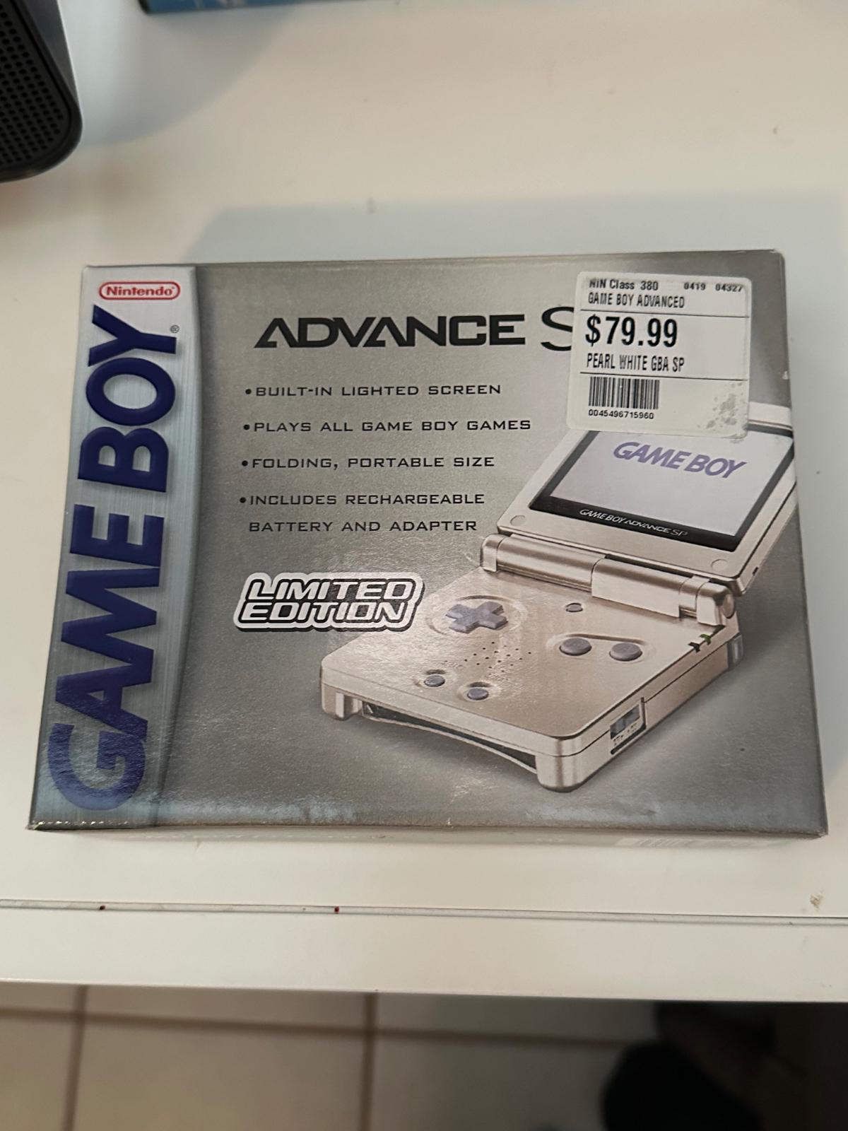 Pearl White Gameboy Advance SP GameBoy Advance
