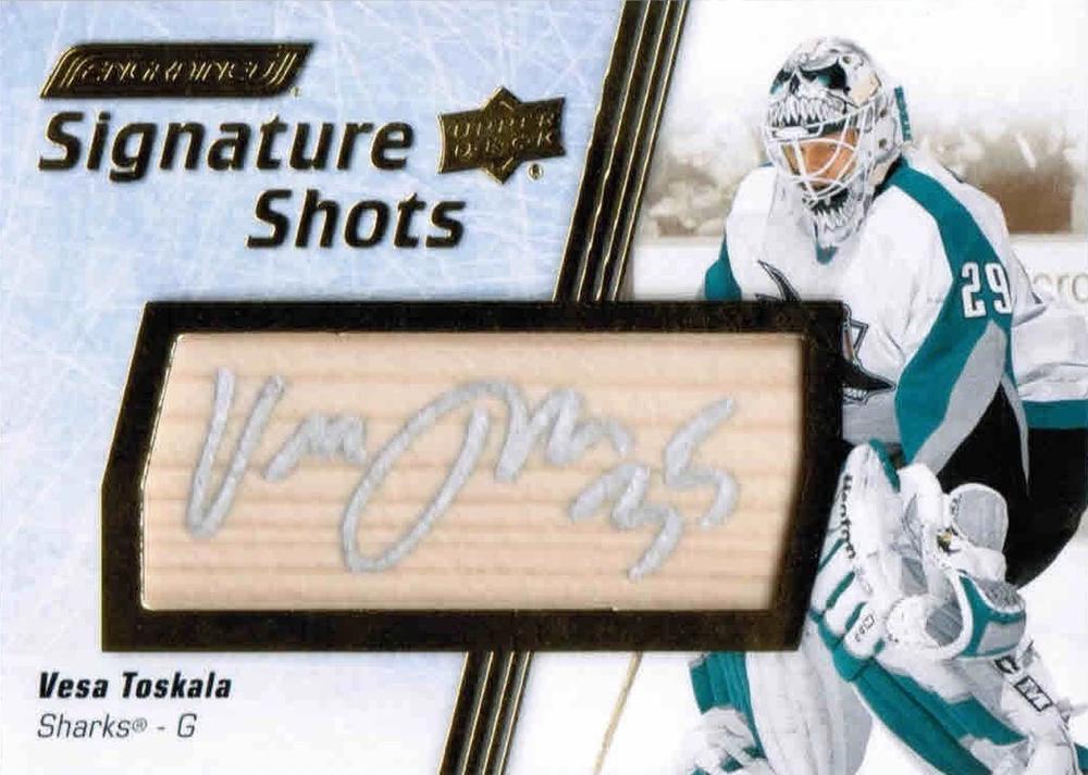 Vesa Toskala #SS-VT 2024 Upper Deck Engrained Icons Signature Shots Hockey