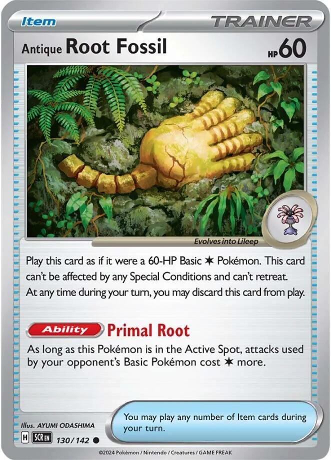 Antique Root Fossil #130 Pokemon Stellar Crown