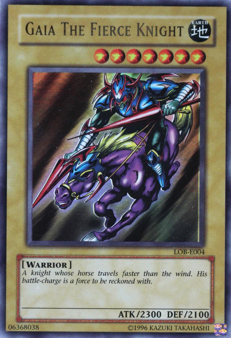 Gaia The Fierce Knight LOB-E004 YuGiOh Legend of Blue Eyes White Dragon