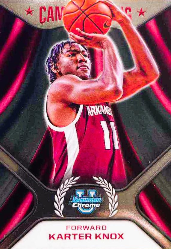 Karter Knox #CI-14 Basketball Cards 2024 Bowman Chrome University Campus Icons