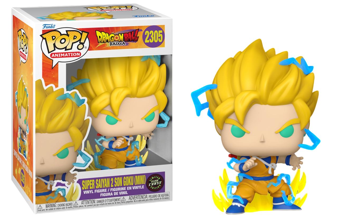 Super Saiyan Goku Mini #2305 Dragon Ball: Daima Funko Pop Chase GITD GITD exclusive box and figure