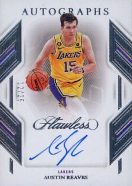 Austin Reaves #4 Basketball Cards 2022 Panini Flawless Autograph