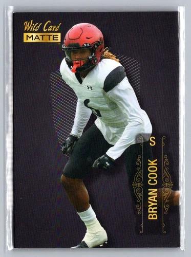 Bryan Cook #MB-123 2022 Wild Card Matte Black Football
