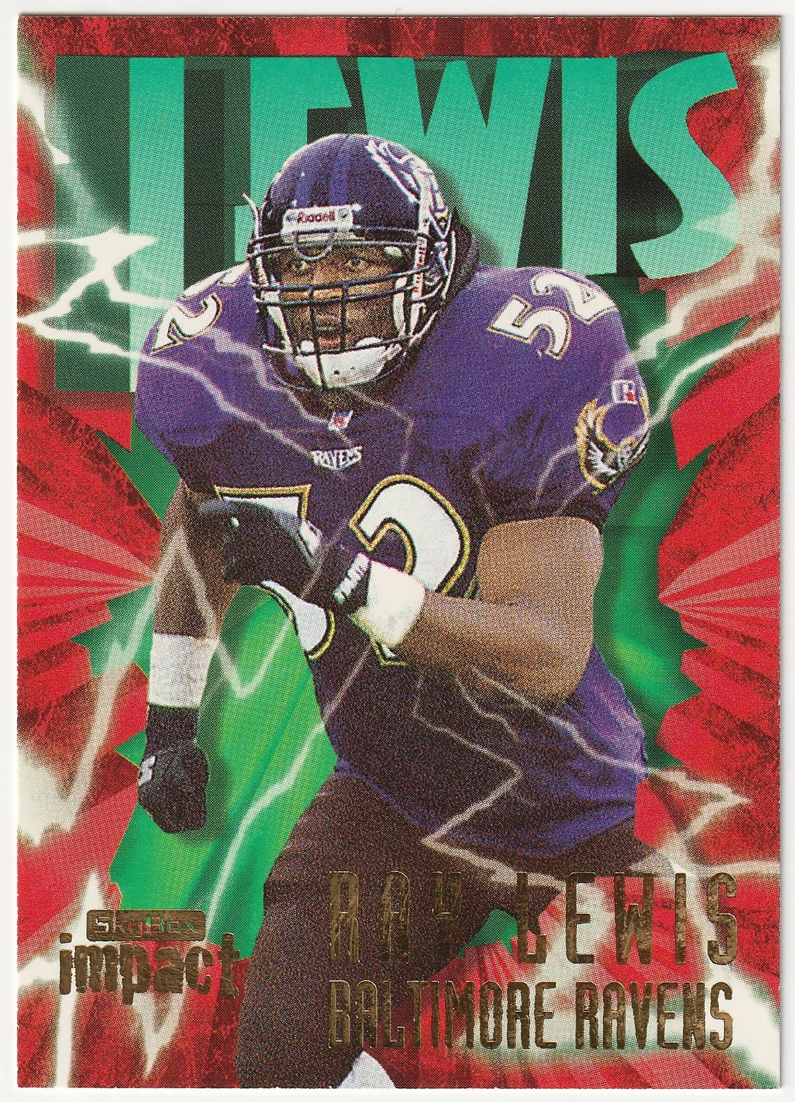 Ray Lewis #2 Football Cards 1997 Skybox Impact