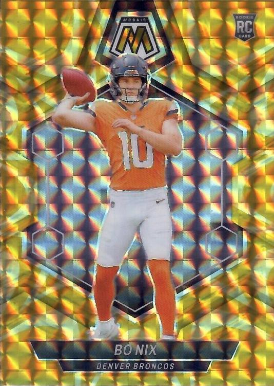 Bo Nix [Yellow Reactive] #312 Prices | 2024 Panini Mosaic