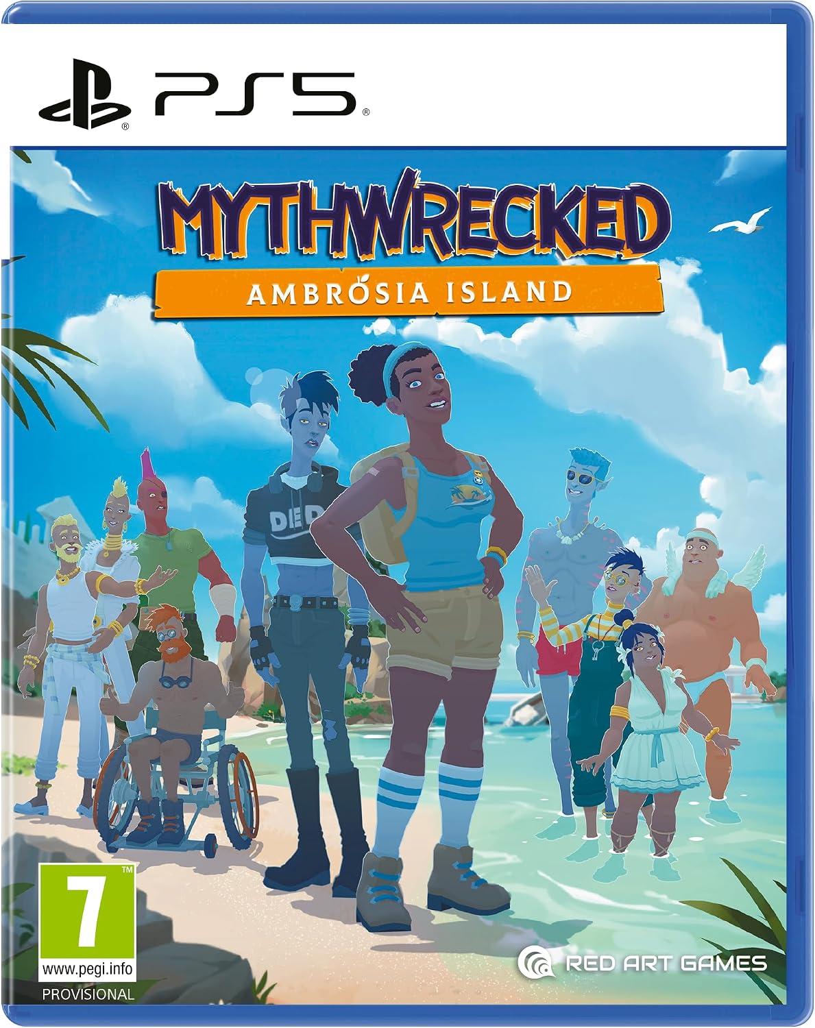 Carátula de Mythwrecked: Ambrosia Island para PS5 (edición PAL España)
