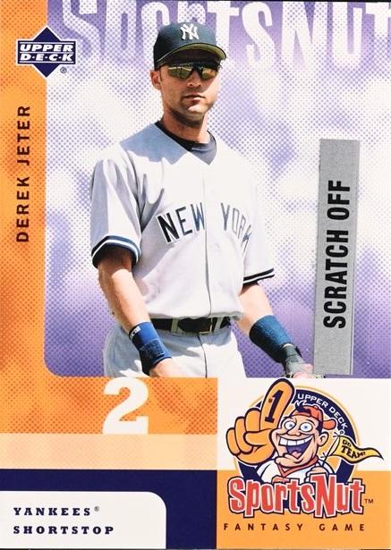 Derek Jeter #SN35 Baseball Cards 2003 Upper Deck MVP Sportsnut Fantasy