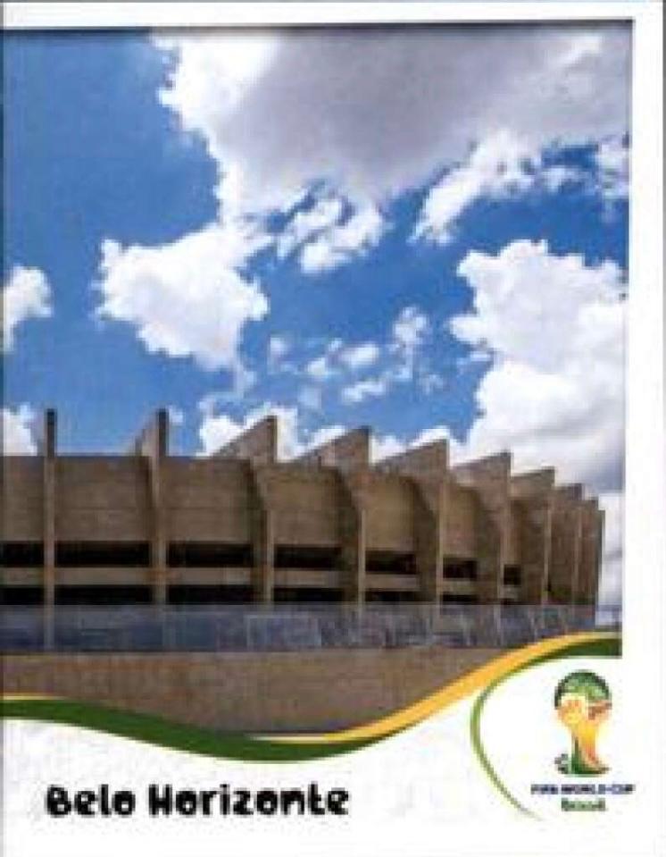 Estadio Mineirao #9 Soccer Cards 2014 Panini World Cup Stickers