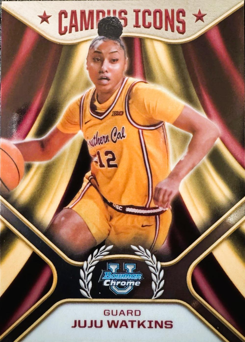 Juju Watkins #CI-16 Basketball Cards 2024 Bowman Chrome University Campus Icons