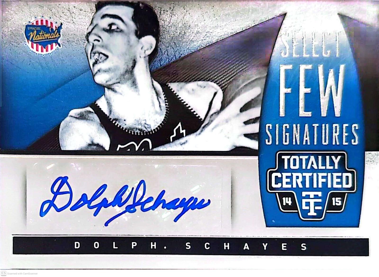 Dolph Schayes #SF-DS 2014-15 Panini Totally Certified Basketball Select Few Signatures