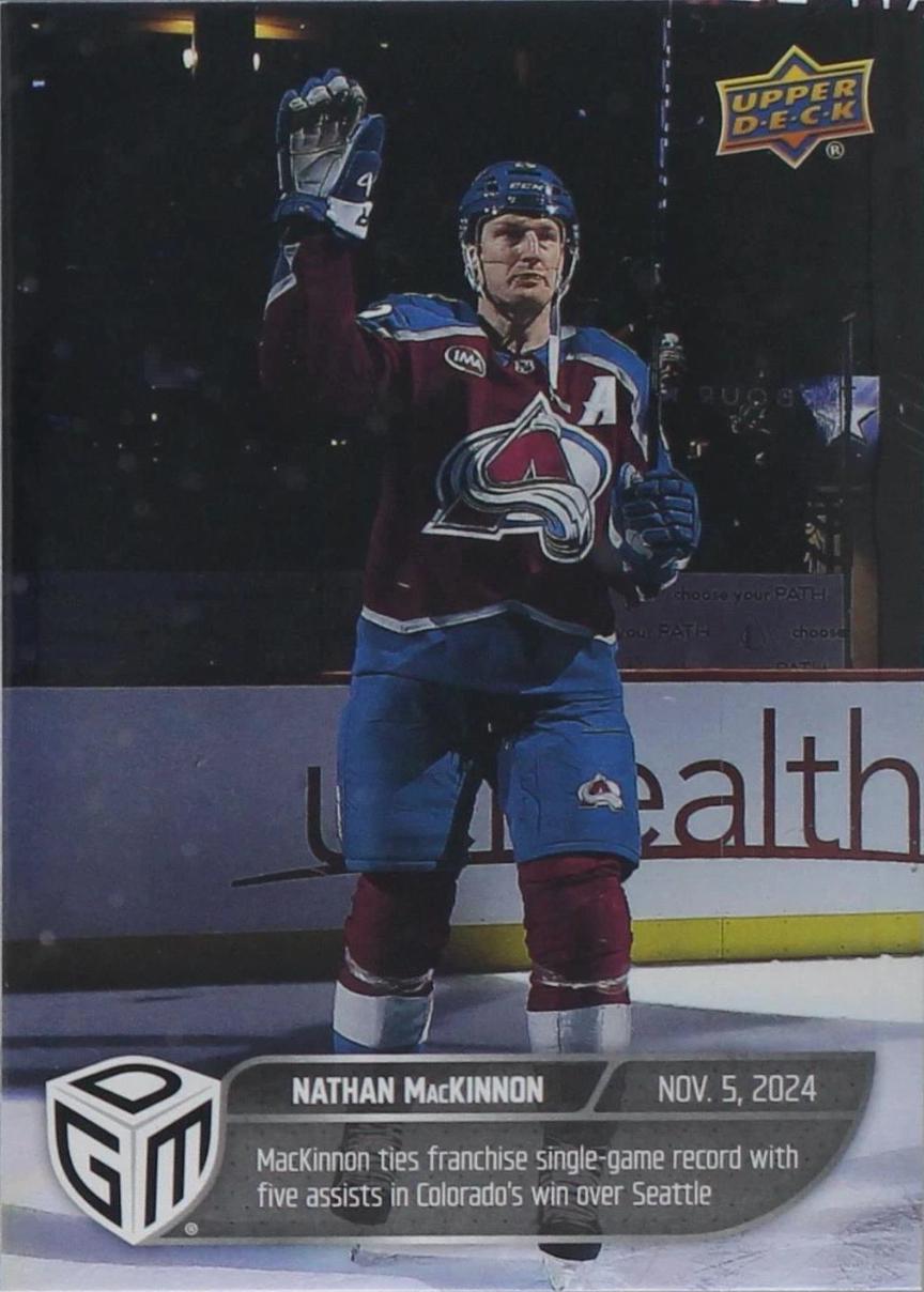 Nathan MacKinnon #16 2024 Upper Deck Game Dated Moments Hockey