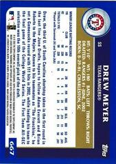 Back Of Card | Drew Meyer Baseball Cards 2003 Topps